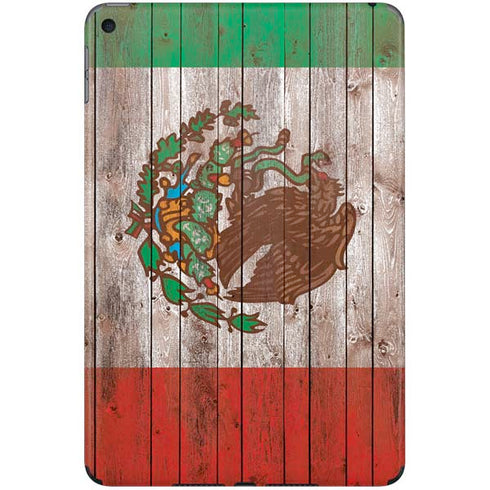 Mexican Flag Dark Wood iPad Skins